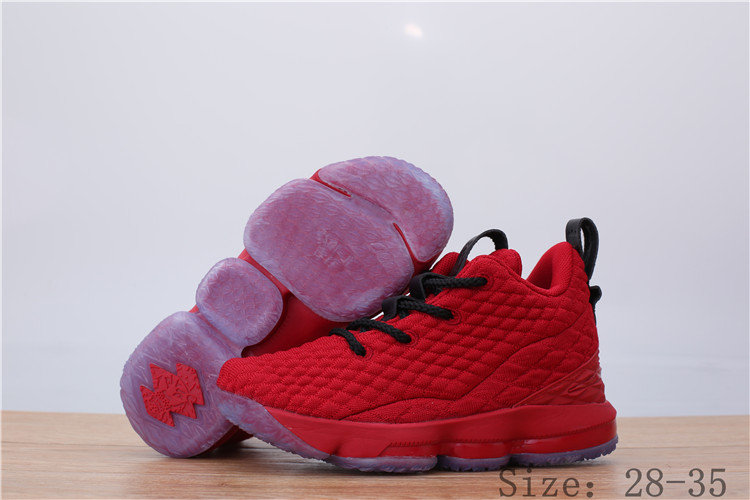 Nike Lebron James 15 Red Black Shoes For Kids
